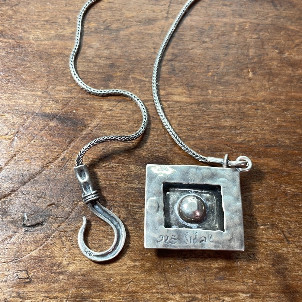 SILPADA x DIDAE Vintage Sterling & Pearl Brutalist / Modernist Hook Clasp - Picture 13 of 16